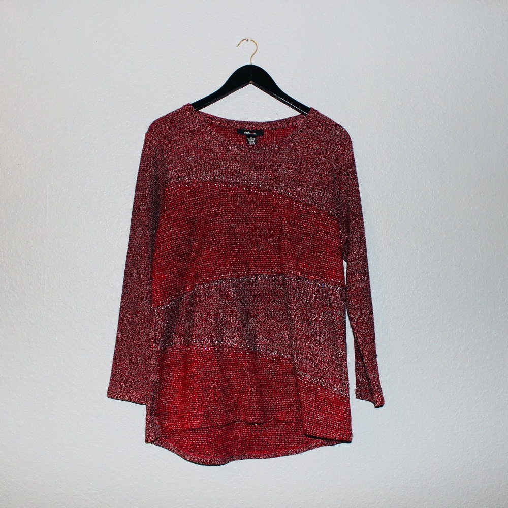 Style & Co Red Sweater